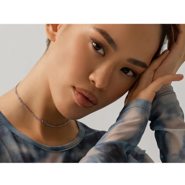 Колье-чокер из серебра «Сатурна 2+2 на Кобре»